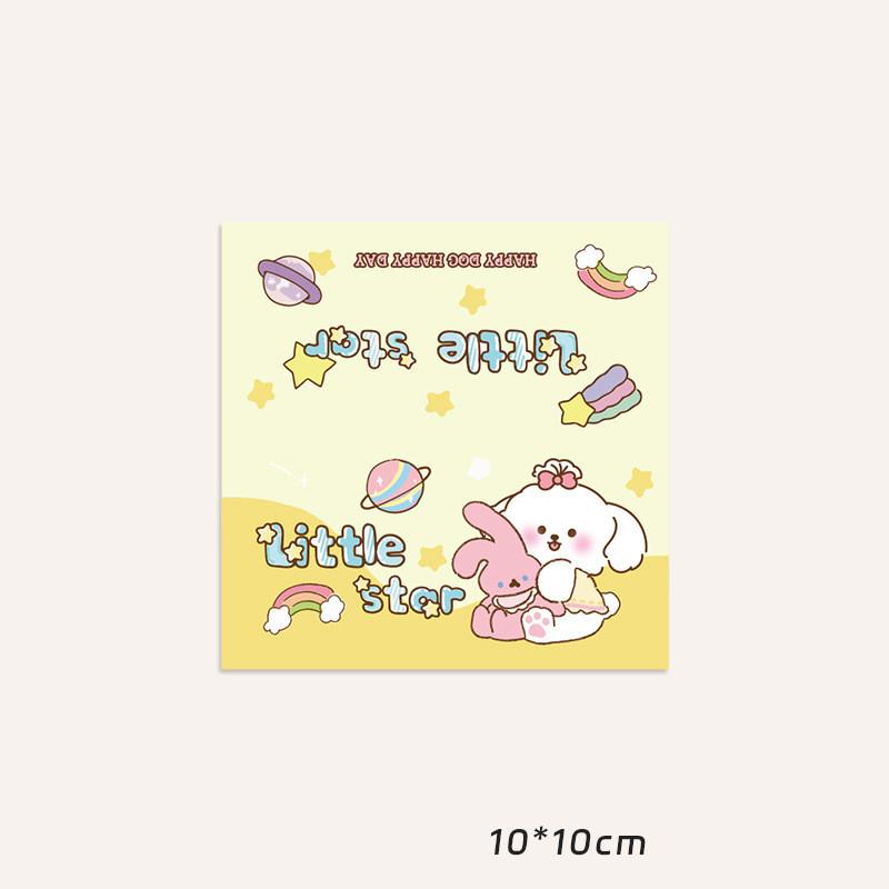 10 PIÈCES Kawaii Dessin Animé Été Chiot Carte Tête Carte Dos Sac OPP Mignon Kpop Star Carte Photo 3 Pouces Bricolage Décor Matériau d'Emballage