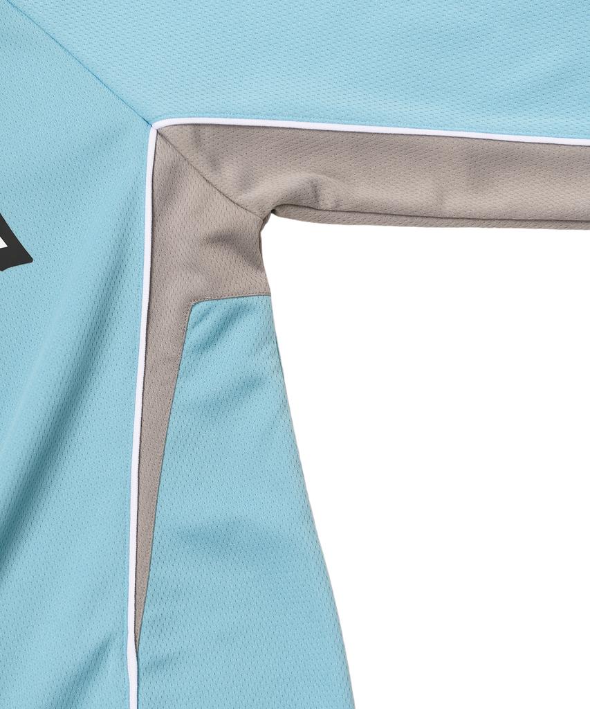 PHYPS MOTORCYCLE Motorcycle Artwork Color Block Long Sleeve Light Blue