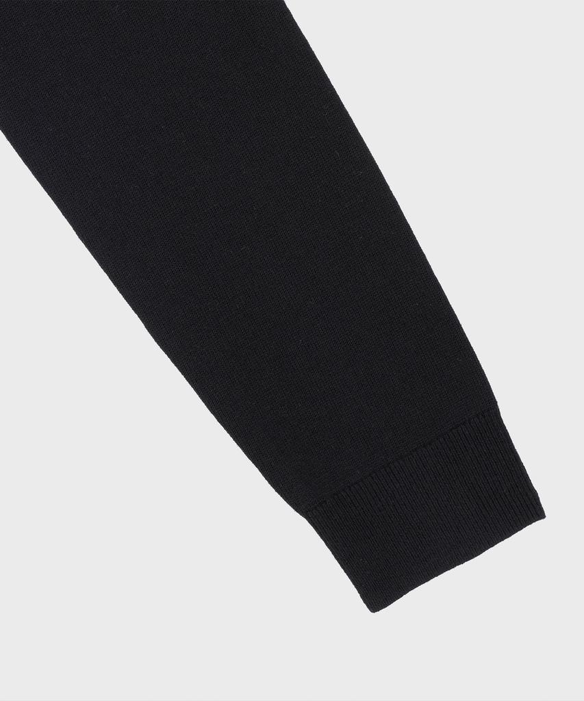 BASIC HOUSE Uni Daily Half-Neck Knit Black Lwkt7102
