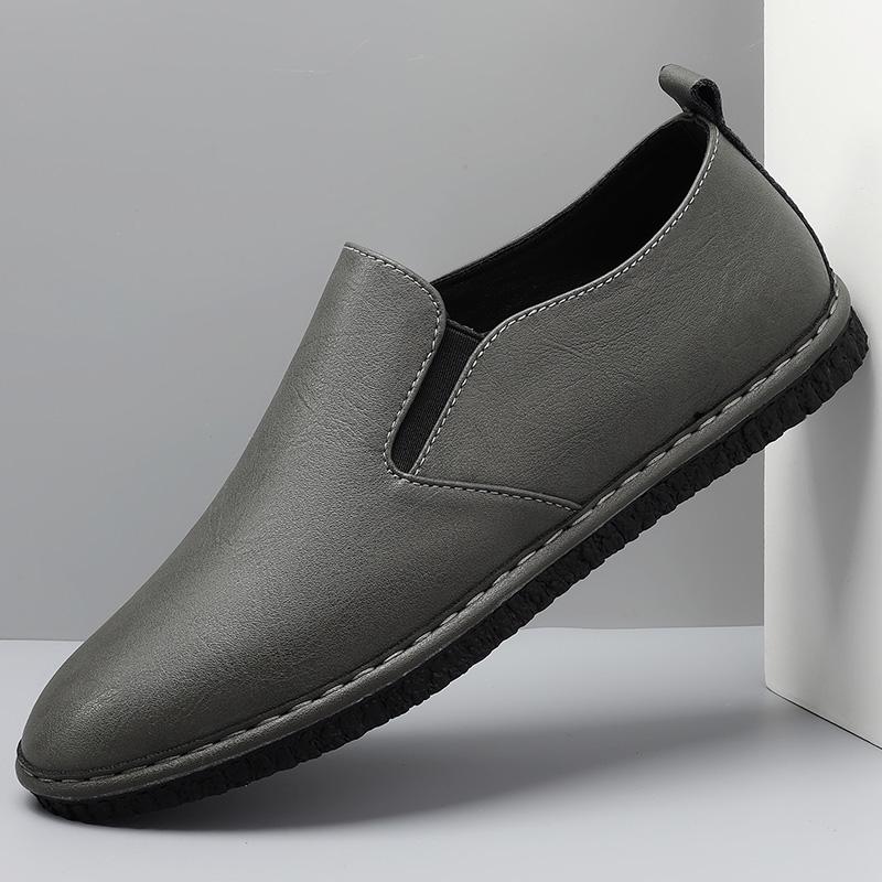 Genuine Leather Men's Casual Shoes Fashion Brand Loafers Simple Moccasins Slip On Walking Shoes Non-Slip Male Driving Footwear