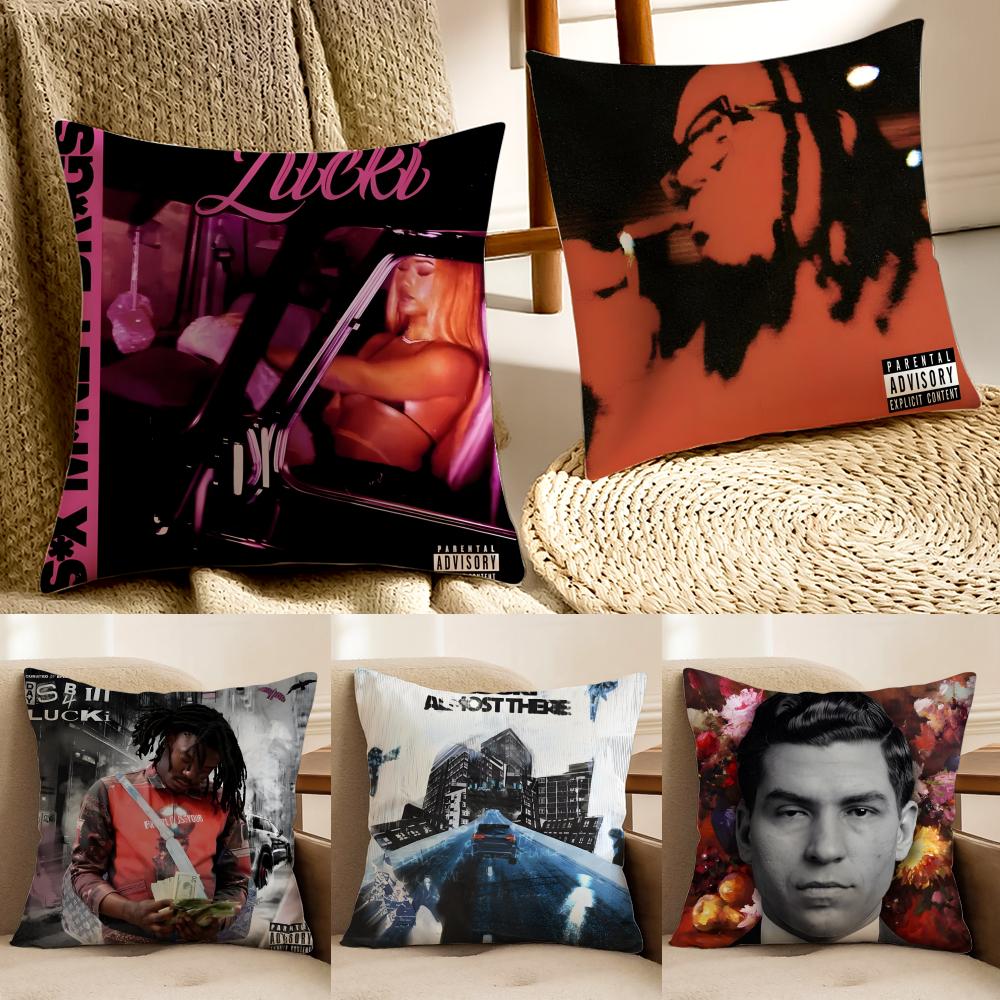 Mellow HipHop Rappeur Américain LLucki Housse de Coussin Taie d'Oreiller Anti-Acariens Décoration Canapé Salon Coussin Chambre
