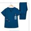 2-teiliges Krankenhausuniform-Set für Damen und Herren, V-Ausschnitt, Kurzarm, Taschen, Oberteile, Jogginghose mit elastischem Bund, schnelltrocknend, Arbeitsanzug für Schönheitssalon, Zahnarzthelferin