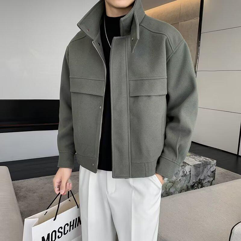Lapel Men's Oversized Casual Jacket - Autumn/Winter National Fashion Trend.