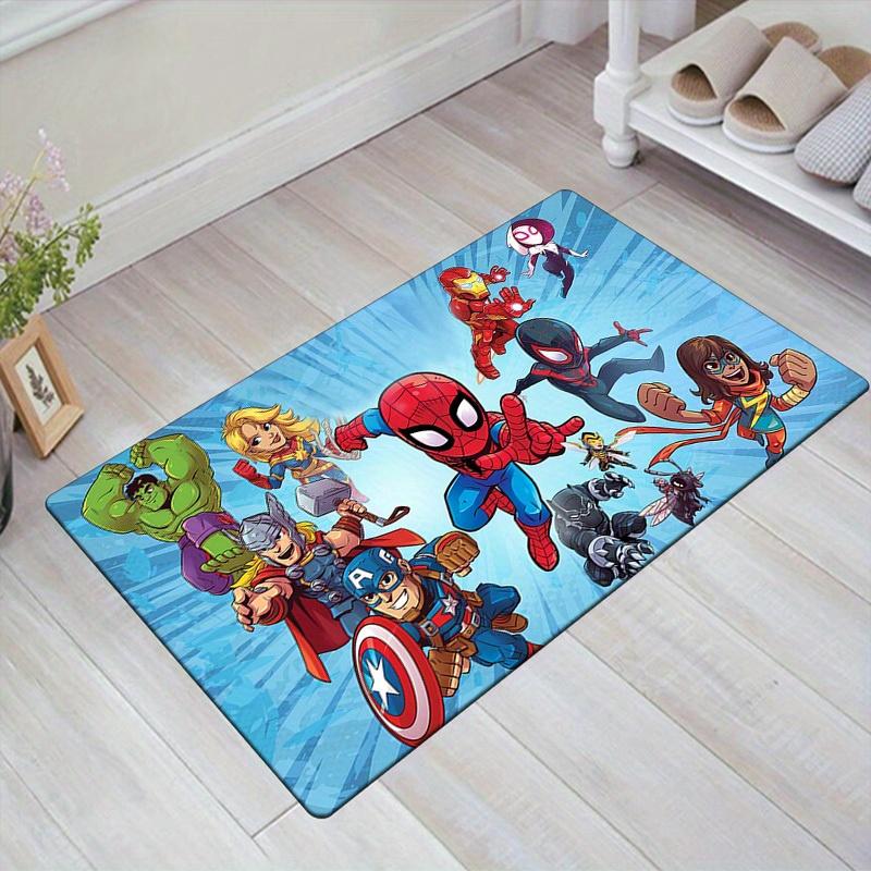 1 stuks Marvel Avengers Superhelden Vloerkleed, Antislip Vloermat, Cartoon Karakter Ontwerp, Zacht Fluweel, Kamer Decoratie, Wasbaar
