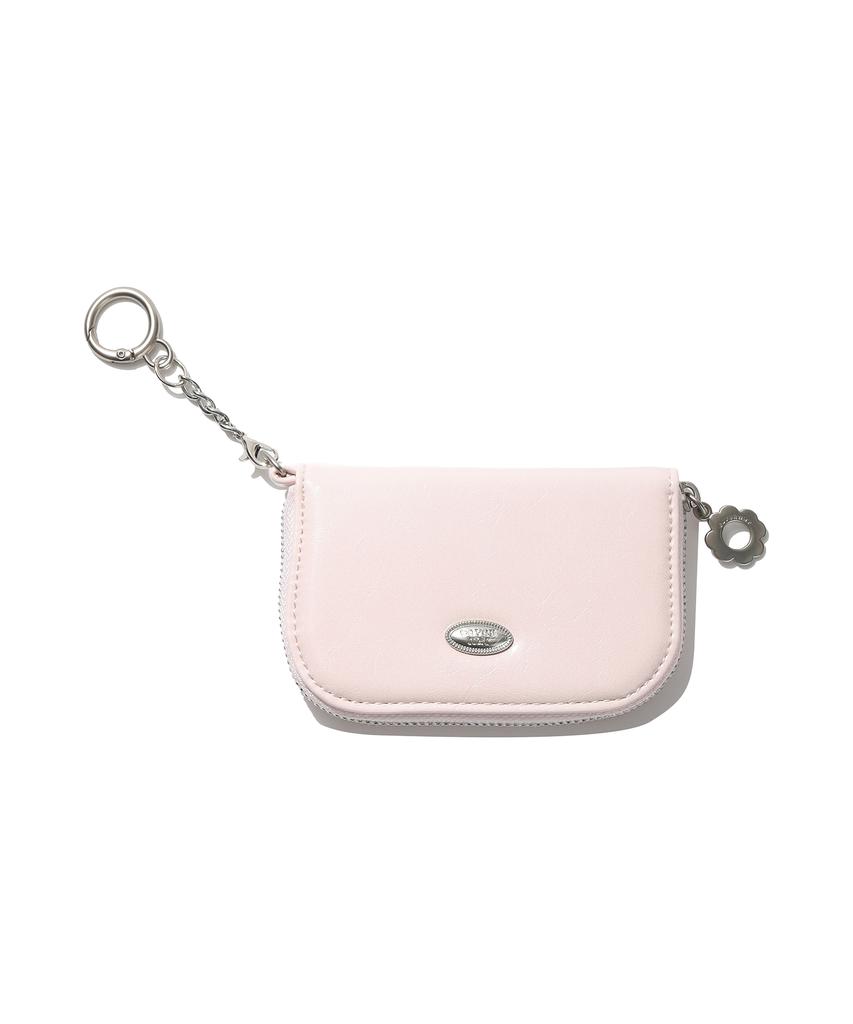 Covernat Woman Clover Heart Classic Keyring Card Wallet Pink