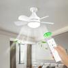 Luz de Ventilador de Teto LED E27 40/60W Escurecimento Remoto para Sala de Estar, Escritório e Uso Doméstico Luz de Ventilador Ventiladores de Teto Inteligentes Silenciosos 85-265V