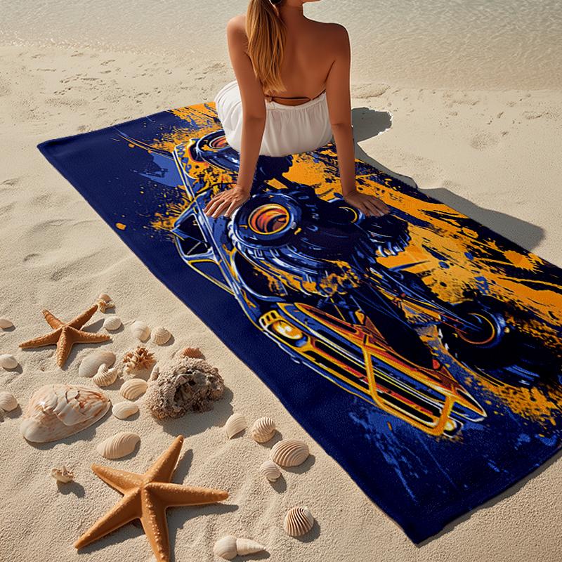 Monster Truck Adventure Beach Towel, Super Soft Microfiber, Gift for Her/Him, Birthday, for Pool, Beach, Travel, Home Decor Fan Gifts