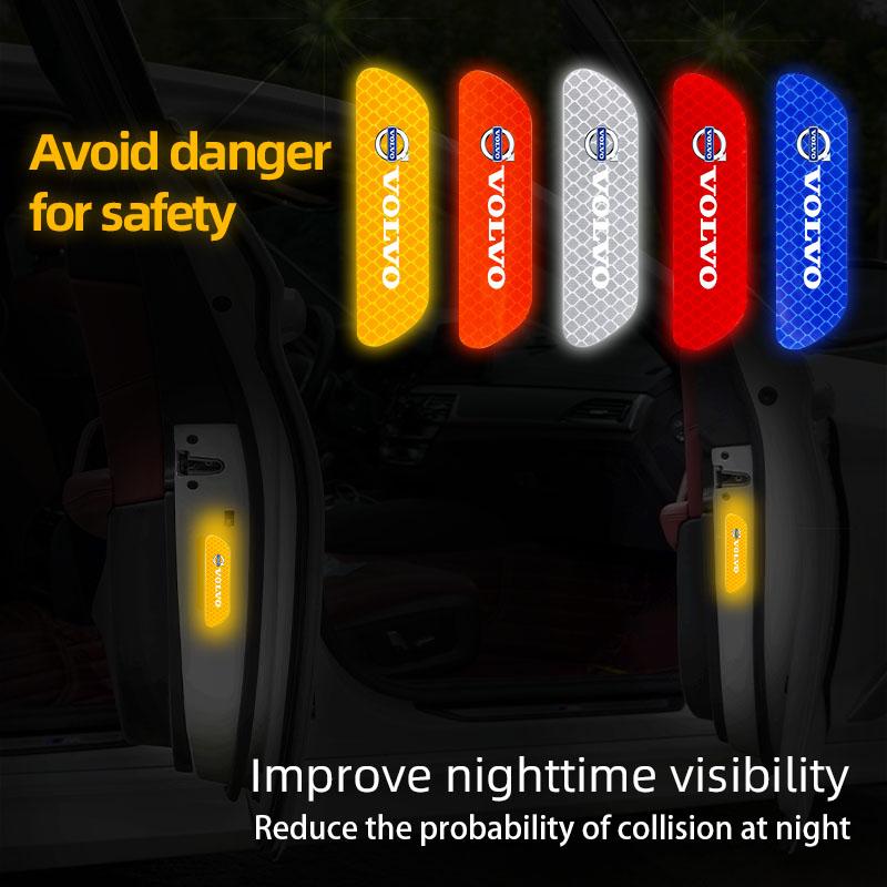 Car Door Reflective Sticker Night Light Warning Decal For Volvo XC90 V90 V60 XC60 V40 S80 S60 S90 C40 XC40 V70 XC70 C30 C70 EX90 FE3