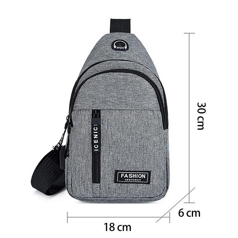 Men's Chest Bag New Fashion Korean-Style Casual Sports Water-Proof Shoulder Crossbody Bag Cross Body Chest Bag For Male