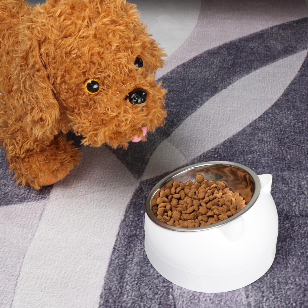 New Fixed Puppy Feeder Pet Dog Cat Water Food Dish Feeding Bowl Protect The Cervical Spine