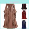 Gothic Vintage Medieval Women's Dress For Renaissance Cosplay Halloween Costume Party