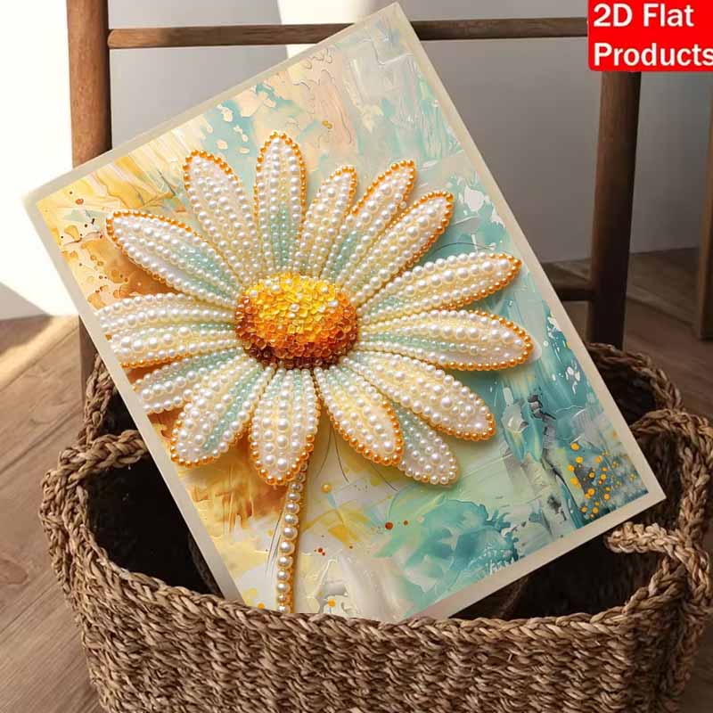 Daisy Pearl Painting Art Handmade DIY Pearl Decoration Painting