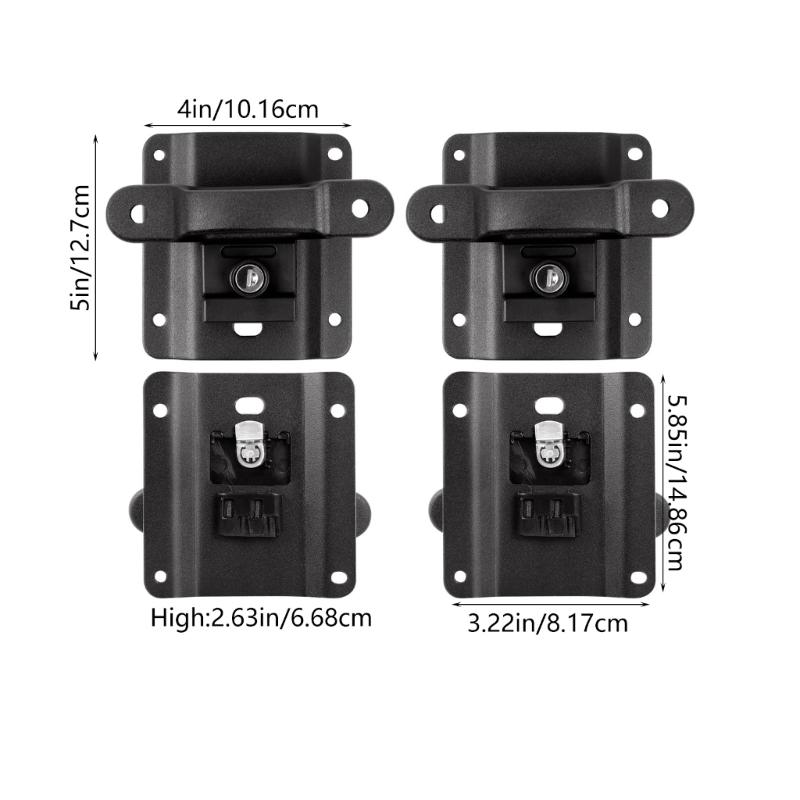 Conjunto de 4 Ancoragens de Aço para Caçamba de Caminhão para F150 F250 F350 2015-2025 Placas de Ancoragem Link Box Suporte