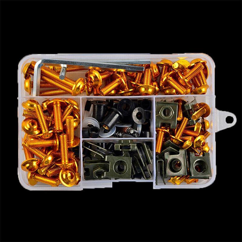 Kit di Bulloni Viti Dadi per Carene Moto in Lega CNC da 177 Pezzi Per GSXR 600 750 1000 K1-K8 Z750 Z900 Z1000 Z800 400 300