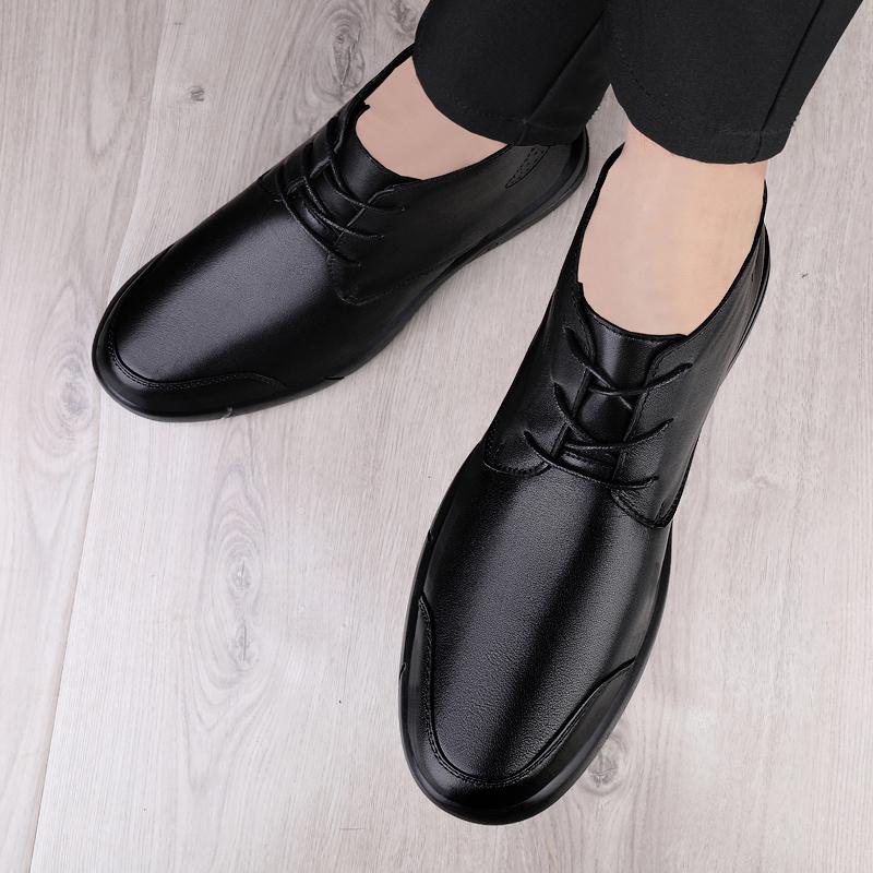 Genuine Leather Men Boots Comfortable Warm Ankle Winter Boots Business Leather Boots