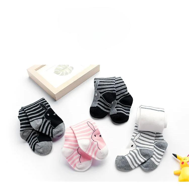 Girl Winter Bowknot Tights Cotton Baby Pantyhose Spring Autumn Rabbit Baby Socks Baby Pantyhose Children's Pants Leg Warmers