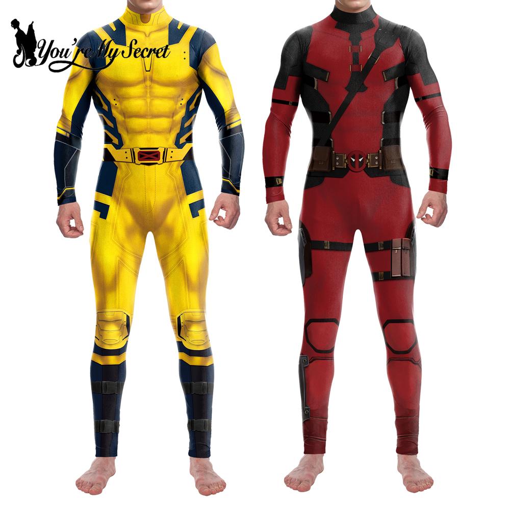 Superhero Men Movie Cosplay Costumes Hallloween Jumpsuit Performance Party Bodysuits