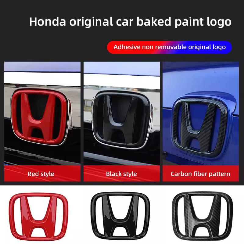 Car Front Grille Trunk Emblem Sticker Auto Steering Wheel Accessories For Honda Civic Accord 8th 9th 9.5th 10th 11th Generation SM1