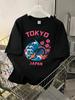 Unisex Tokyo Japan Dragon Cherry Blossom Graphic Tshirt Short Sleeve Crew Neck Loose Japanese Casual Tops For Unisex Unisex