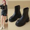 Dames Martin boots met dikke zolen 2025 lente en herfst nieuwe enkele laarzen populair grote maat herfst en winter Britse stijl verhoogd slank dames s
