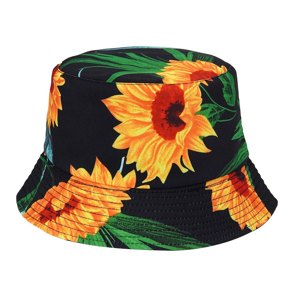 XUANCUI Herstellung Sommer Outdoor Freizeitkappe Allover Print Erdbeerfrucht Fischerhut