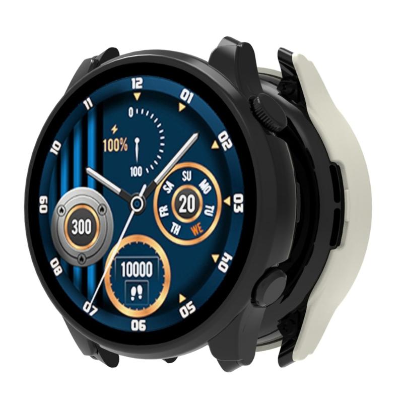 Tempered-Glass Film+Case Screen Protector Full Coverage Cover Anti-scratch Frame-Shell Watch Housing For Solar Plus LS16