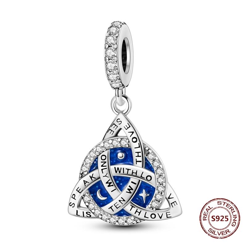 Duivelsogen Bedel 925 koper Originele Hand van Fatima Blauwe Zirkonia Kruis Blauwe Ogen Bedels Past Armband DIY Maken Zirkonia Cadeau