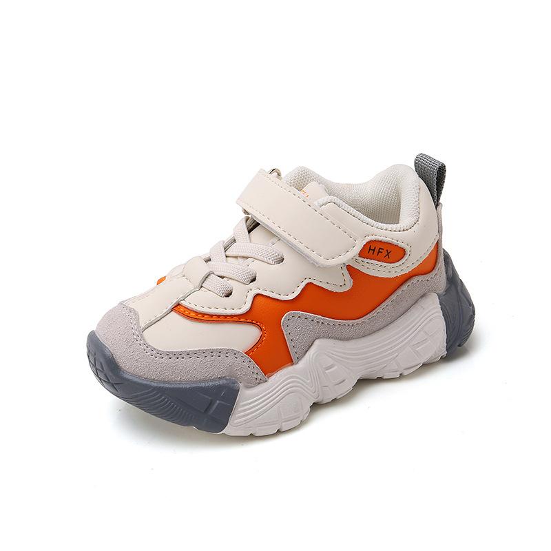 Boys' Shoes Sneakers Spring and Autumn Girls' Dad Shoes Children's Leather Shoes Baby Autumn Board Shoes Breathable