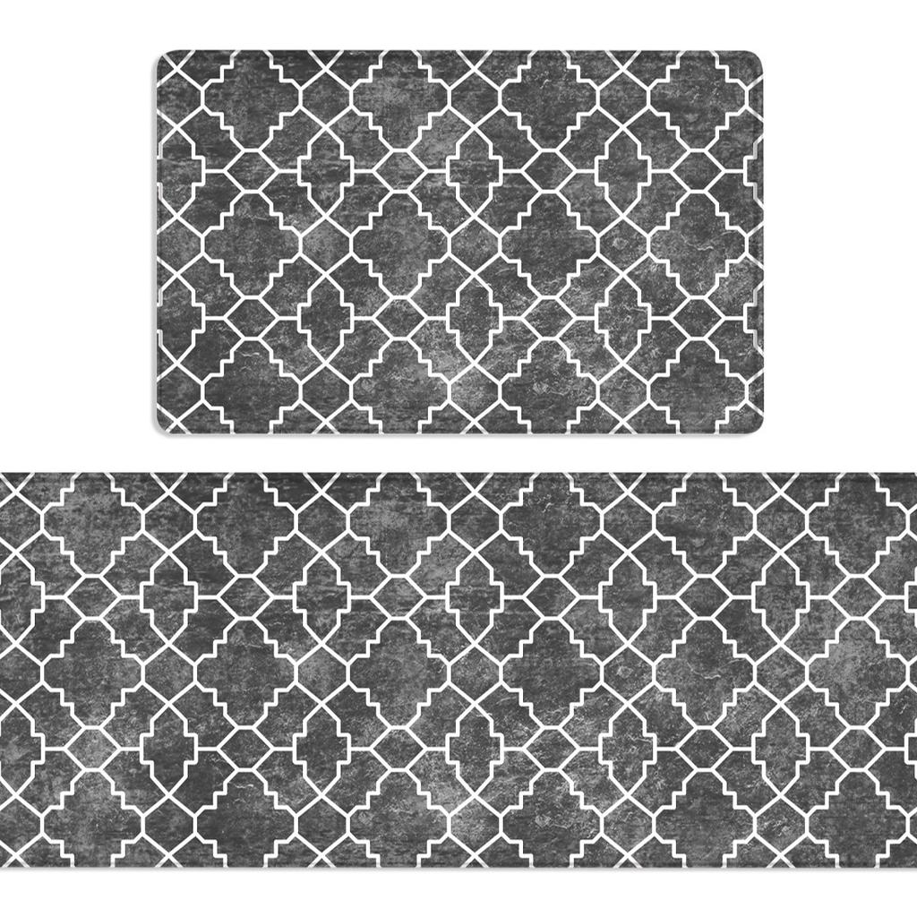 PVC Kitchen Floor Mats, Non-slip, Oil-proof, Wipeable, Wash-free, Household Doorway, Stain-resistant Floor Mats
