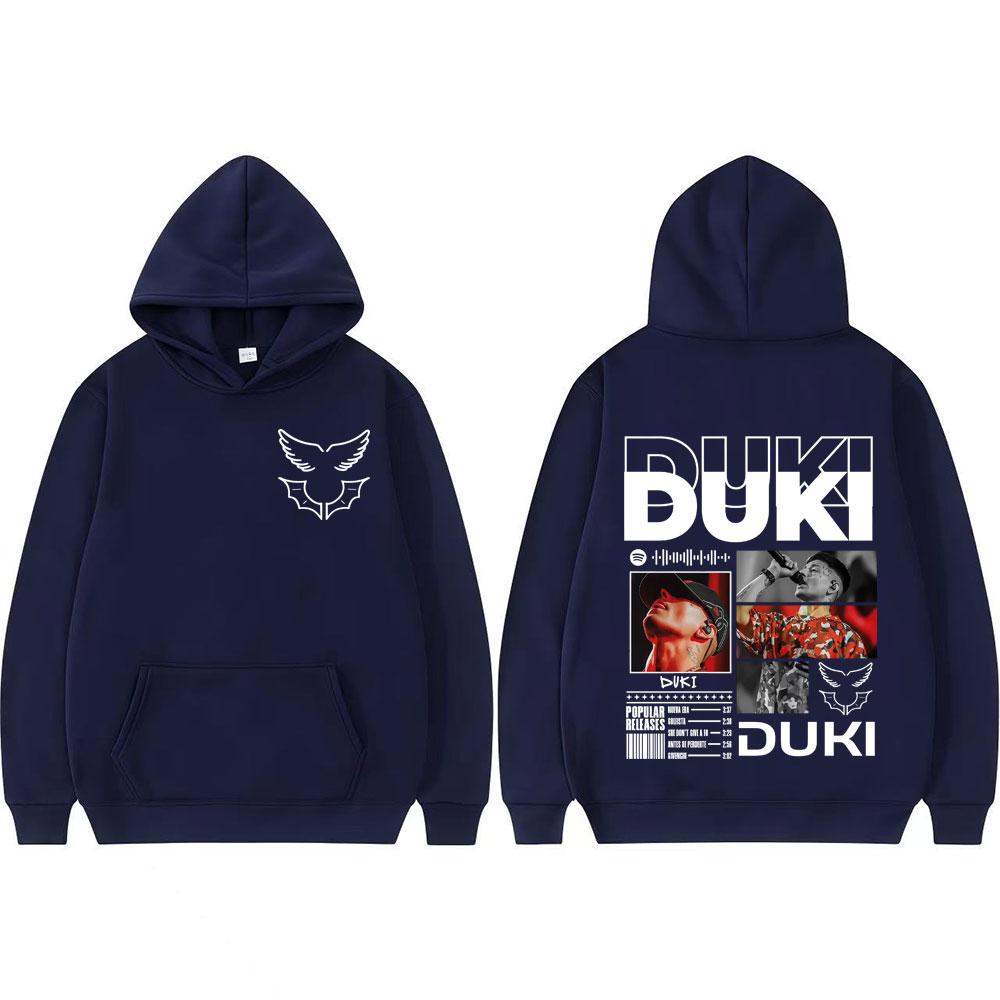 Rapper Duki Ameri World Tour 2025 Pull-over à manches longues imprimé Vêtements pour hommes Vintage Street Pop Musique Sweat-shirts à capuche décontractés