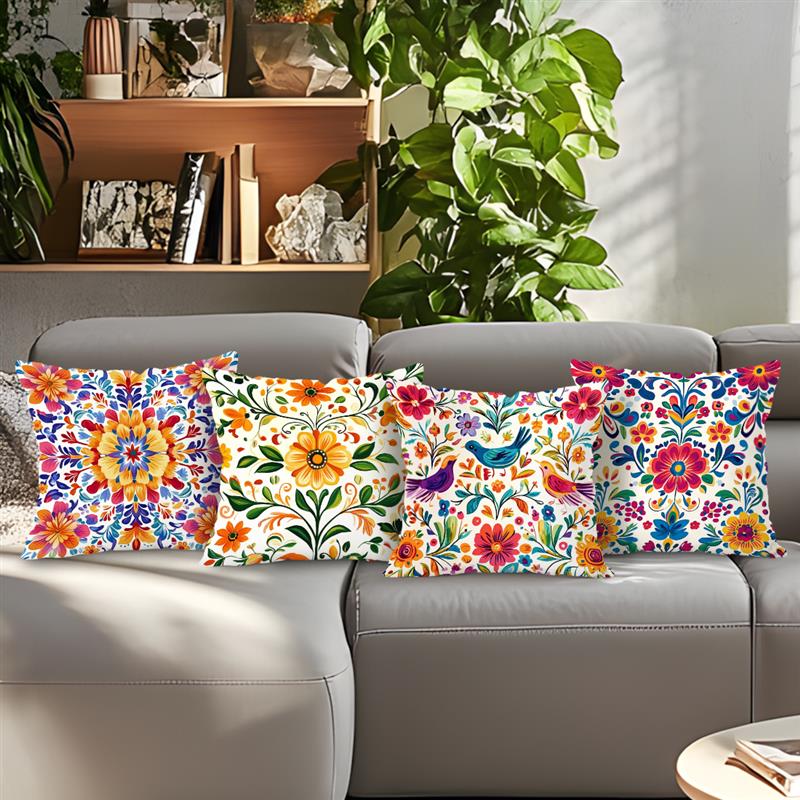 Mexican Ethnic Style Cushions Pillowcase Printed Polyester 45x45cm Throw Pillow Cover Decorative Sofa Cushion Pillowslip Decor