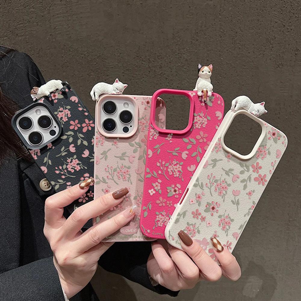 3D Phone Case for iPhone 11 13 17 Pro Max 17 Air Case iPhone 13 15 16 Pro Max 12 14 Pro Max 14 15 Plus Cute 3D Kitten Cartoon Leather
