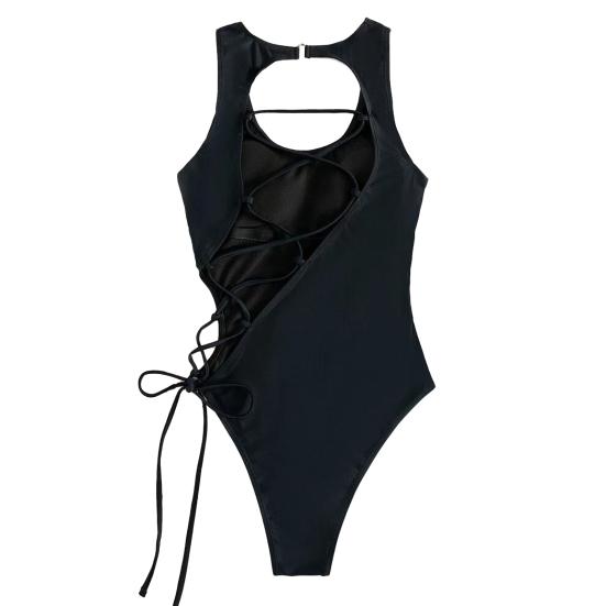 2023 New Sexy Back Hollow Strap One-Piece Swimsuit Bikini Adjustable Swimming Summer Sexy Fashion Women's Beachwear