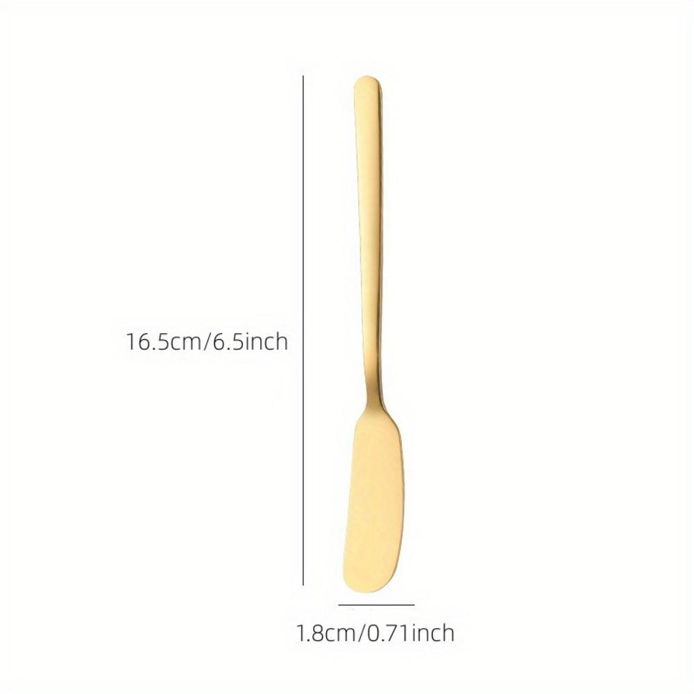 Cheese Spreader Knife Set 1-Piece Stainless Steel Butter Knife Small Sandwich Condiment Jam Bread Cream Canape Knives Spatula