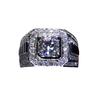 Weiya Luxury Silver and Zircon Wedding Ring for Men & Women