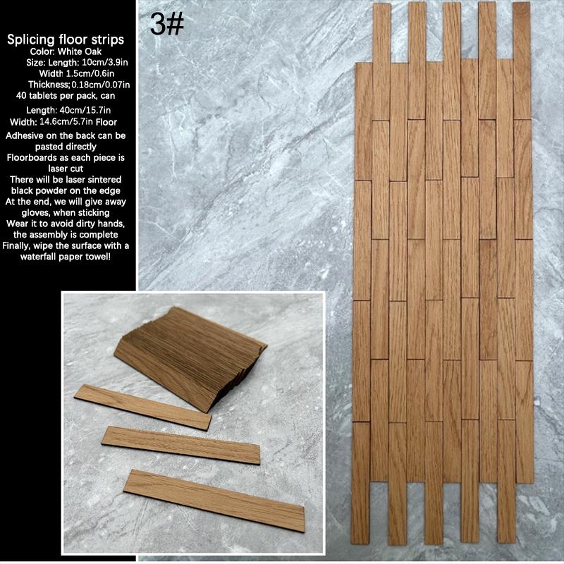 1Torba 1:12 Miniaturowy domek dla lalek Kolaż Model podłogi Fornir podłogi Tapeta Salon Jadalnia Dekoracja Zabawka