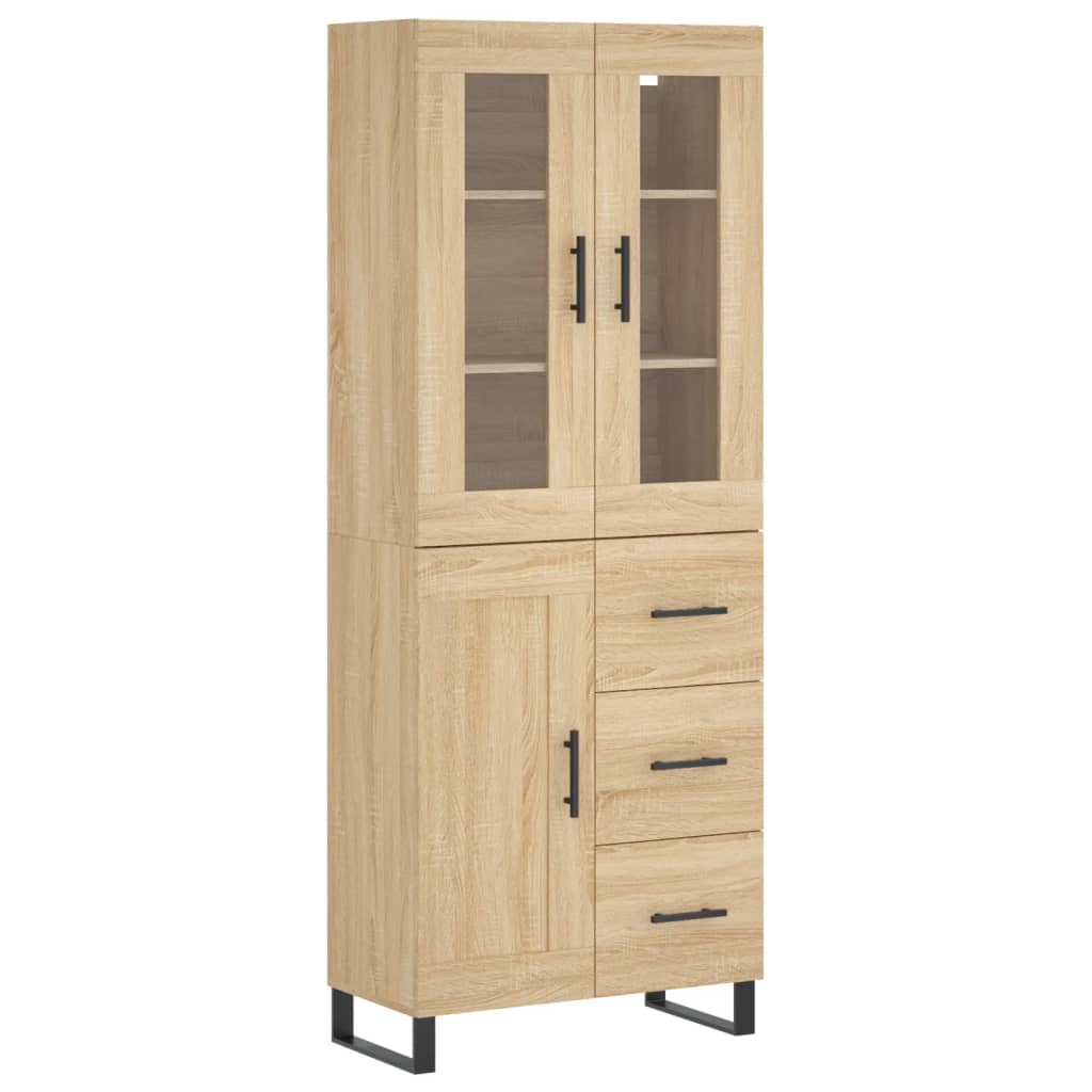 Highboard Sonoma Oak 69.5 X 34 X 180 Cm Particleboard