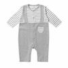 Cream De Coco Made In Japan Knit Overalls Newborn Baby Warm Boys and Denim-Style Coverall, Clothes, Striped, 70cm/80cm, Autumn/Winter Material, Knit,