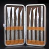 1Sada Leather Craft Skiving Nůž s ostrou rukojetí Kožené řemeslné ruční nářadí pro kutily