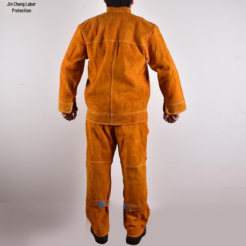 Fireproof Cowhide Welding Workwear for Welders and Maintenance Workers