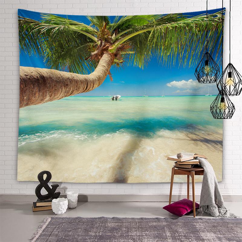 Nature Beach Scenery Art Tapestry Turtle Tapestry Wall Hanging Decor Backdrop Cloth Living Room Bedroom Home Decor Tapestries