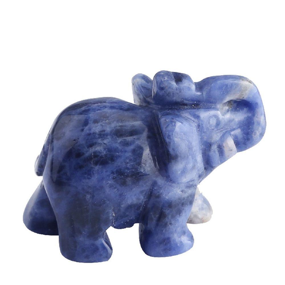 Quartz Obsidian Amethyst Elephant Elephant Statue Christmas Present Small Decoration Stone Crafts