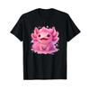 Cute Pink Axolotl Great Animal Motif In Kawaii Style T Shirt Vintage Stretched Designer Clothes Versatile Casual