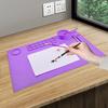 1 Set Painting Mat Waterproof Elasticity Foldable Anti-scratch DIY Silicone Grooved Design Drawing Pad School Accessory