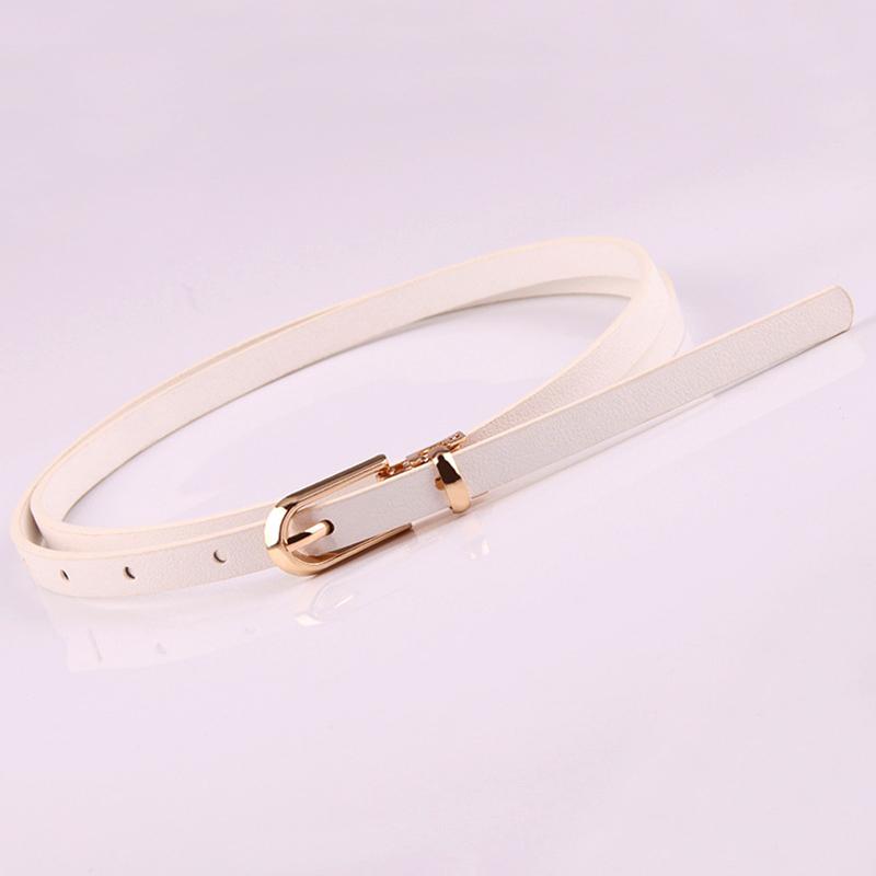 1Pc Waist Belt Fashion Solid Color Skinny Dress Thin Leather Ladies Skirt Women