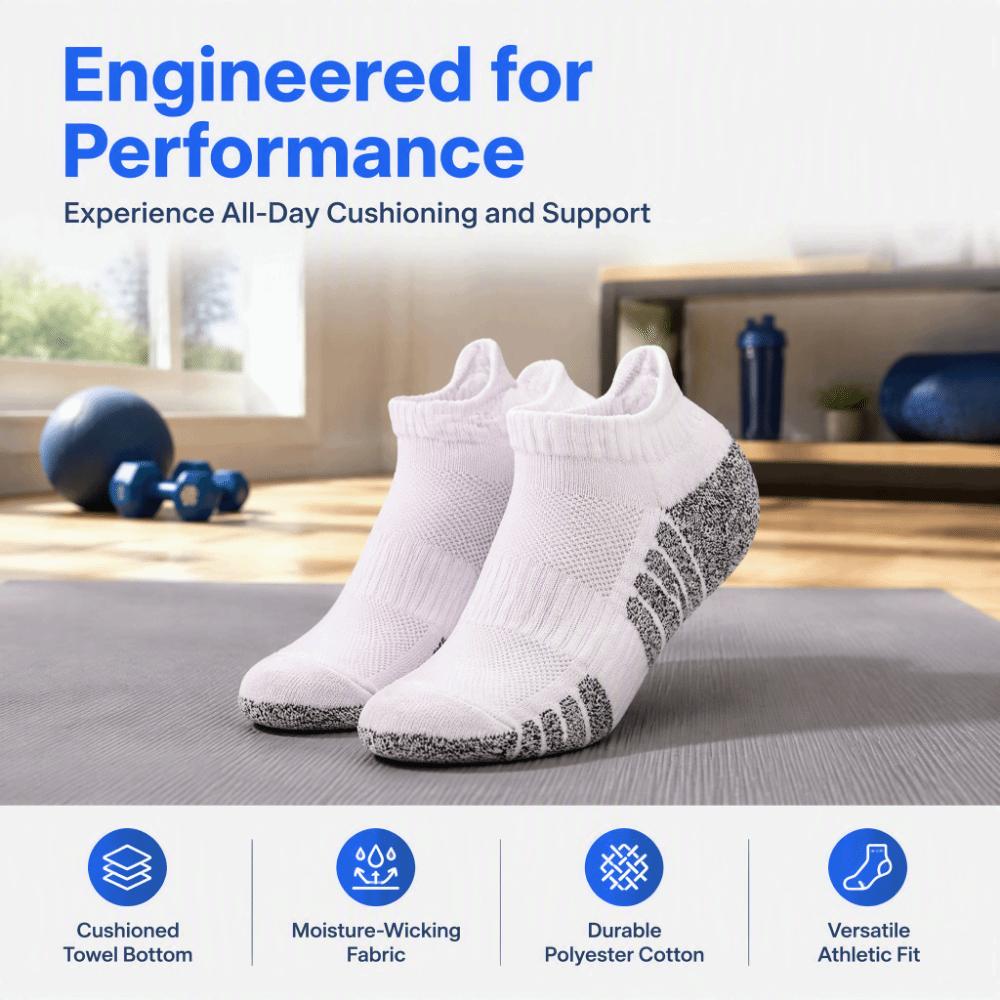 6pcs Polyester Cotton Basketball Sock Towel Bottom Sports Sock New Ankle Sock  Basketball