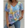 T-shirt Imprimé 3D Fleur Papillon Femme Streetwear Décontracté T-shirts Hauts Été Harajuku Col en V T-shirts Oversize Vêtements Femme