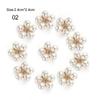 25mm Flower Rhinestones Buttons Pearl Button ClothingDIY Alloy Diamond Cryustal Bow Accessories Garment Decorative Sewing