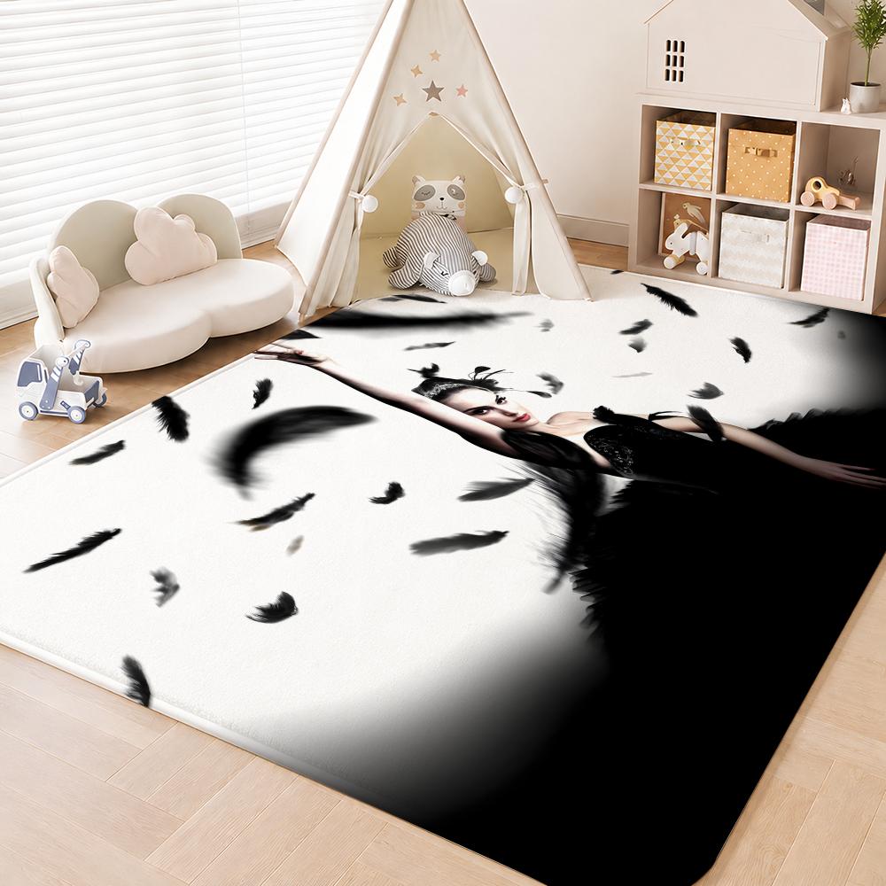 Movie Black Swan Classic Anime Floor Mat Floor Mat Soft Flannel Non-Slip Door Rug for Living Room