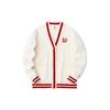 Striped Button-Down Cardigan Long Sleeve Knit Sweater Women Sweater Corn-White 162418707-1